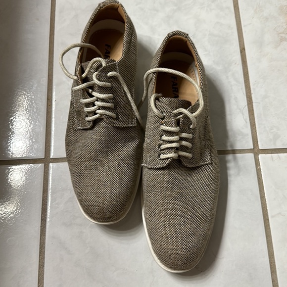 Faranzi Mens size 11 FY88B Tan Cloth Multi-colored Tweed Oxford. - Picture 9 of 11